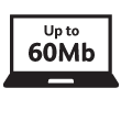 Up to 60Mb