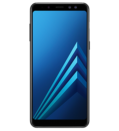 Front view of Samsung Galaxy A8 Midnight Black